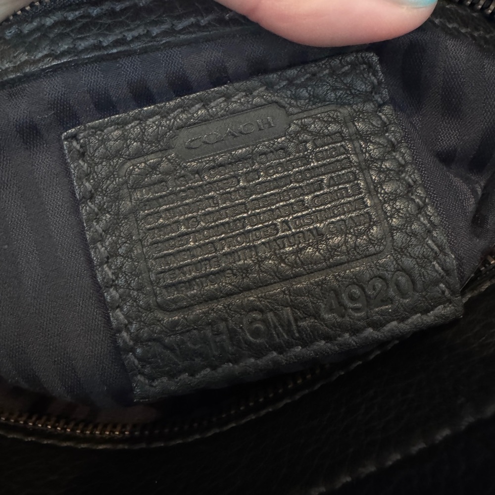 COACH Vintage Sonoma Pocket Zip Crossbody‎ Bag Black 
Leather - Picture 6 of 9